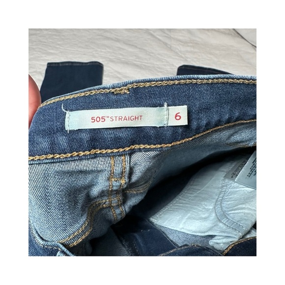 Levis 505 straight leg Blue Jeans size 6 - Picture 2 of 7